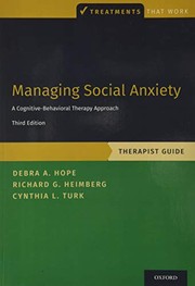 Managing Social Anxiety, Therapist Guide