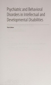 Psychiatric and Behavioural Disorders in Intellectual and Developmental Disabilities