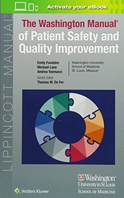 Washington Manual of Patient Safety and Quality Improvement