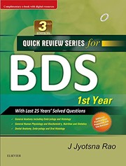 Quick Review Series for BDS 1rd Year - 3EBooks Wagon