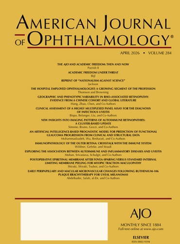 American Journal of Ophthalmology 2026 Full Archives TRUE PDF